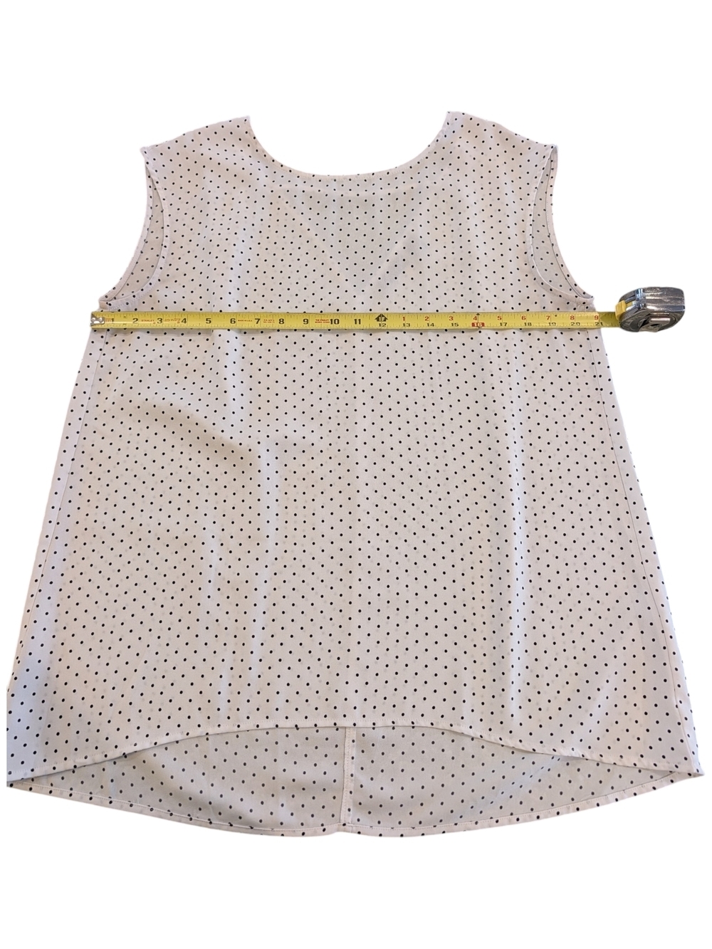 Halogen White Tank Top with Black Polka Dots - Picture 6 of 7